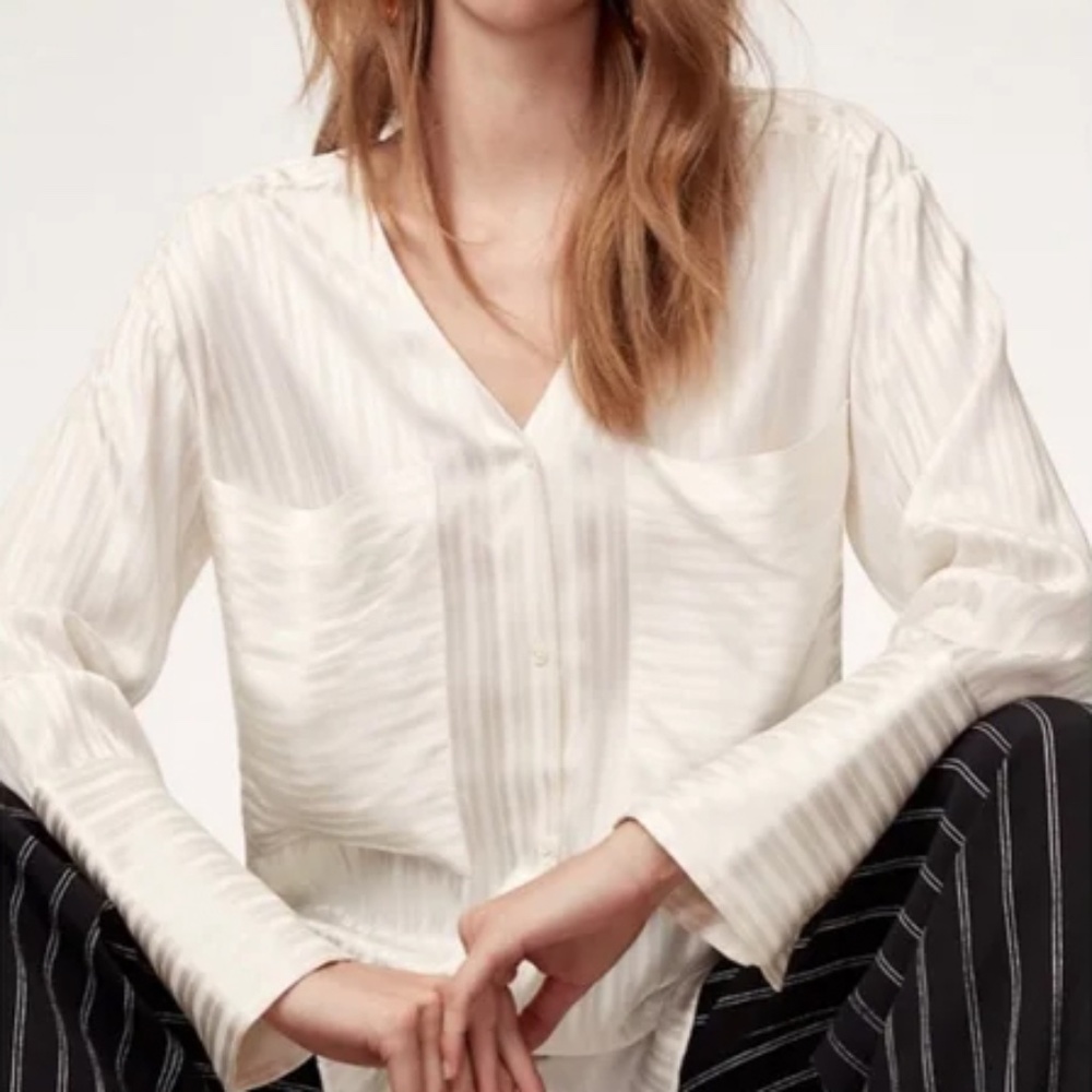 Aritzia Wilfred Zelie ivory Shirt